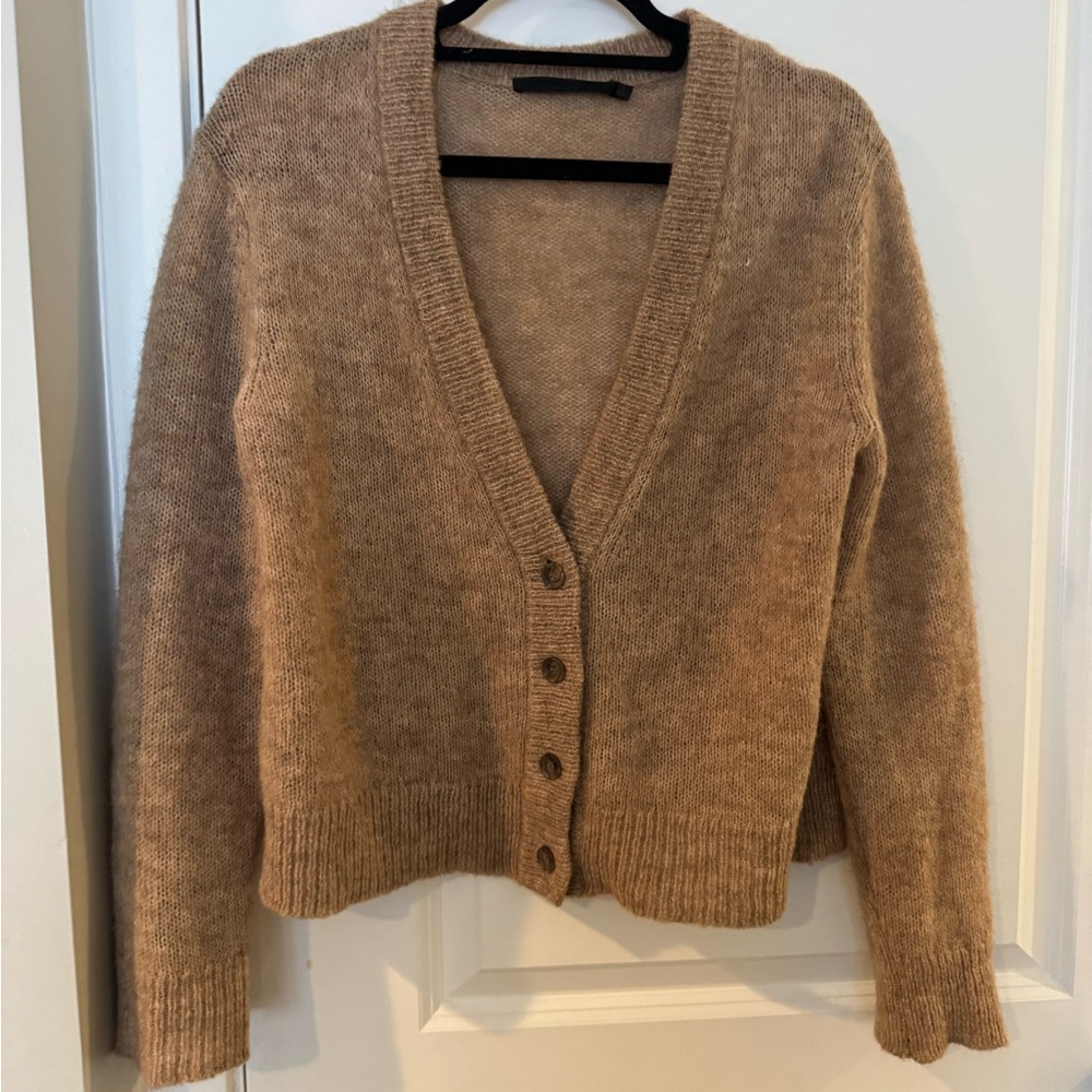 Jenni Kayne Camel V-Neck Button Front Cardigan
